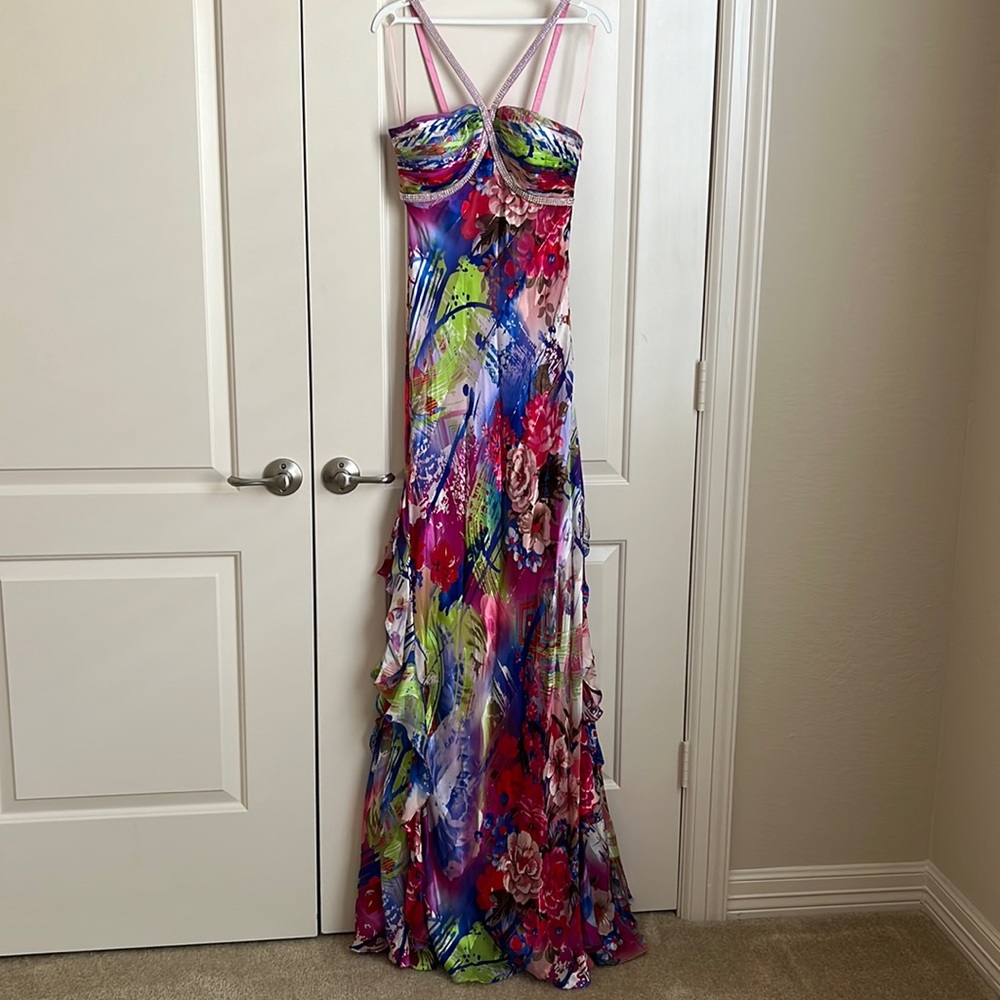 vintage Cache formal embellished  prom evening gown